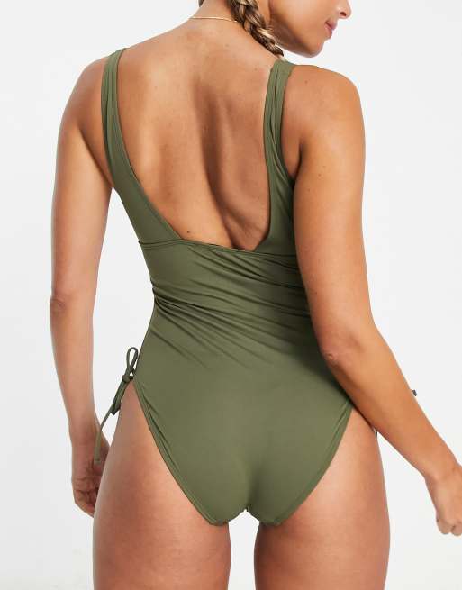 Shaping Swimsuit - Khaki green - Ladies