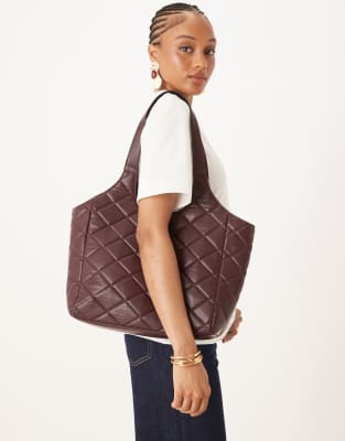 Accessorize - Sac porté épaule matelassé - Bordeaux-Rouge