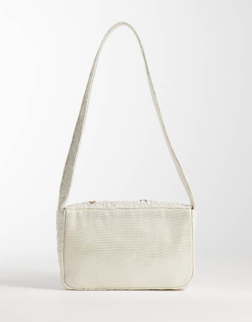 Accessorize - Sac porté épaule orné de coquillages - Crème, 3 de 4