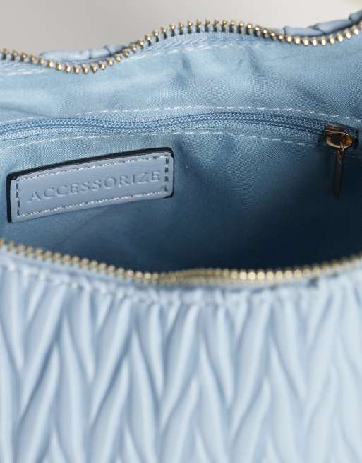 Accessorize - Sac porté épaule ou à main matelassé - Bleu clair, 4 de 4