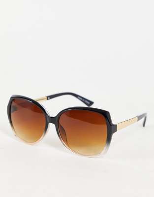 Accessorize Accessorize Sadie square sunglasses in two tone-Brown