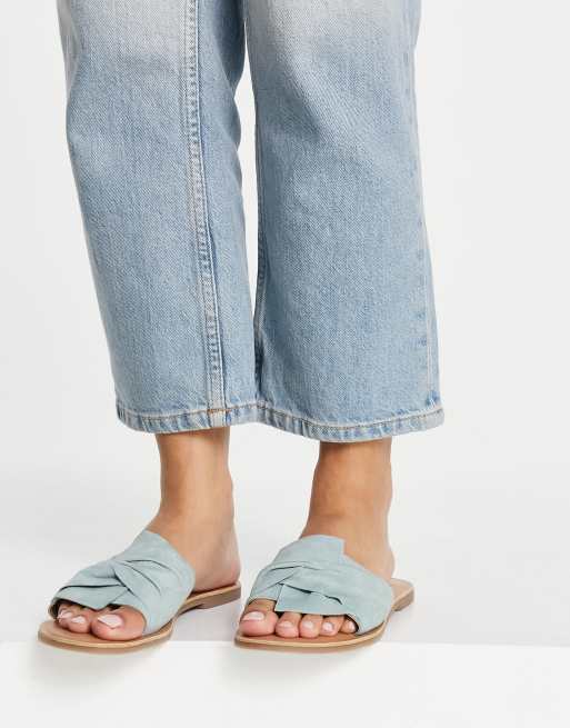 Accessorize - Sandales style mules avec brides torsadées en daim - Menthe, 2 de 4