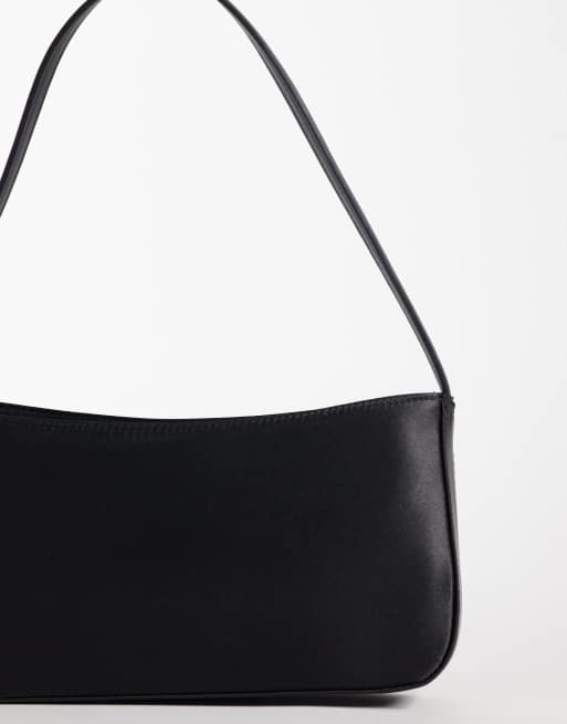 Accessorize satin shoulder bag in black, 4 of 4