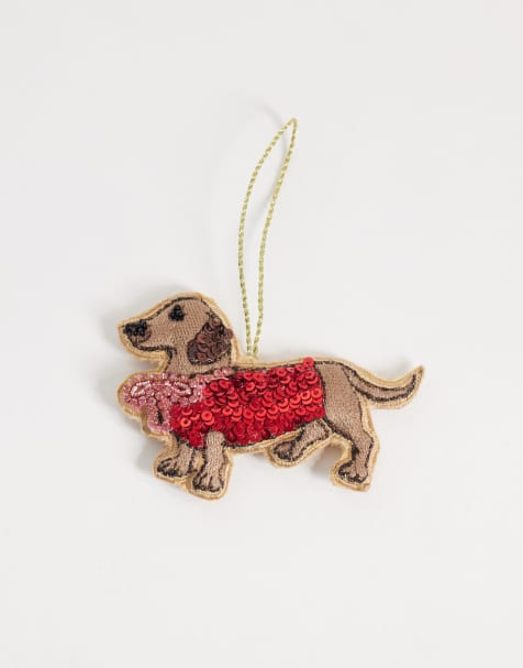 Accessorize sausage dog christmas tree decoration - view 1