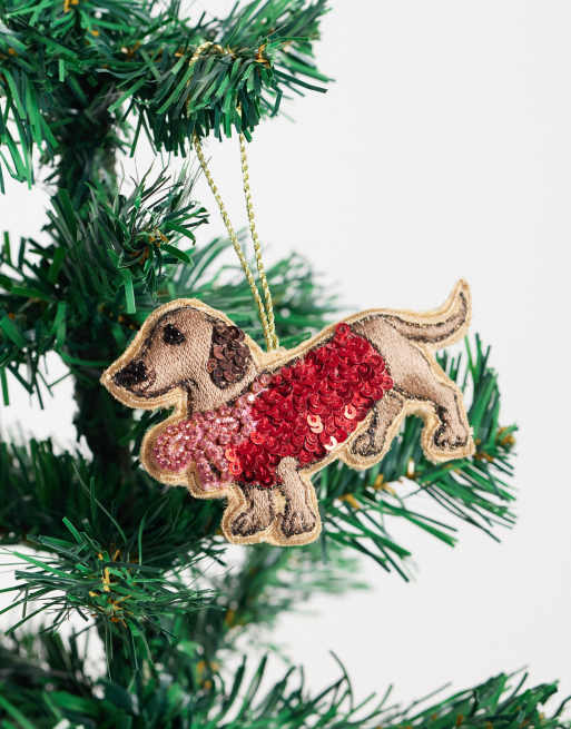 Accessorize sausage dog christmas tree decoration, 2 of 3