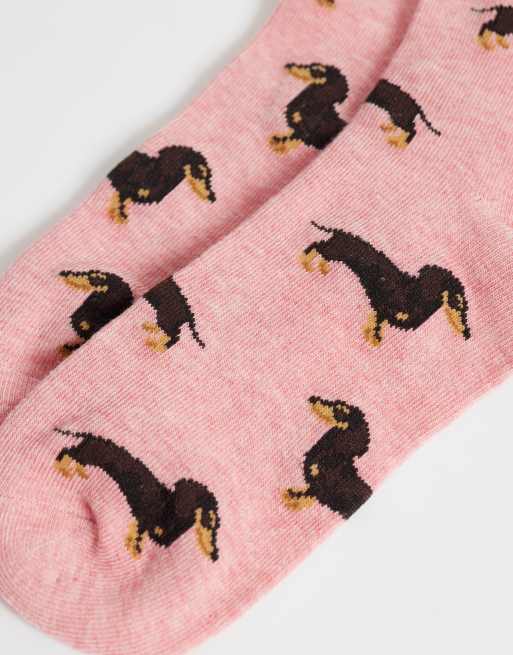 Accessorize sausage dog socks in pink, 3 of 3