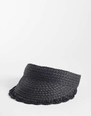 Accessorize Scallop Visor Hat In Red