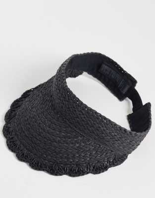 Accessorize Scallop Visor Hat In Red