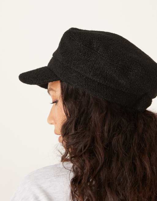 Accessorize – Schlichte Ballonmütze aus Bouclé in Schwarz, 2 von 3