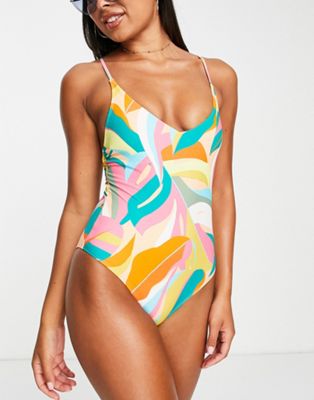 Accessorize scoop swimsuit in tropical print  - ASOS Price Checker