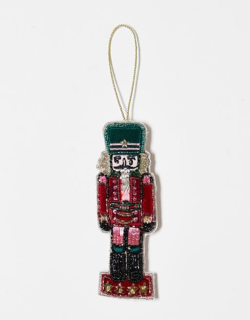 Accessorize sequin nutcracker embroidered christmas tree decoration