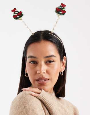 Accessorize - Serre-tête sapin de Noël en perles - Multicolore