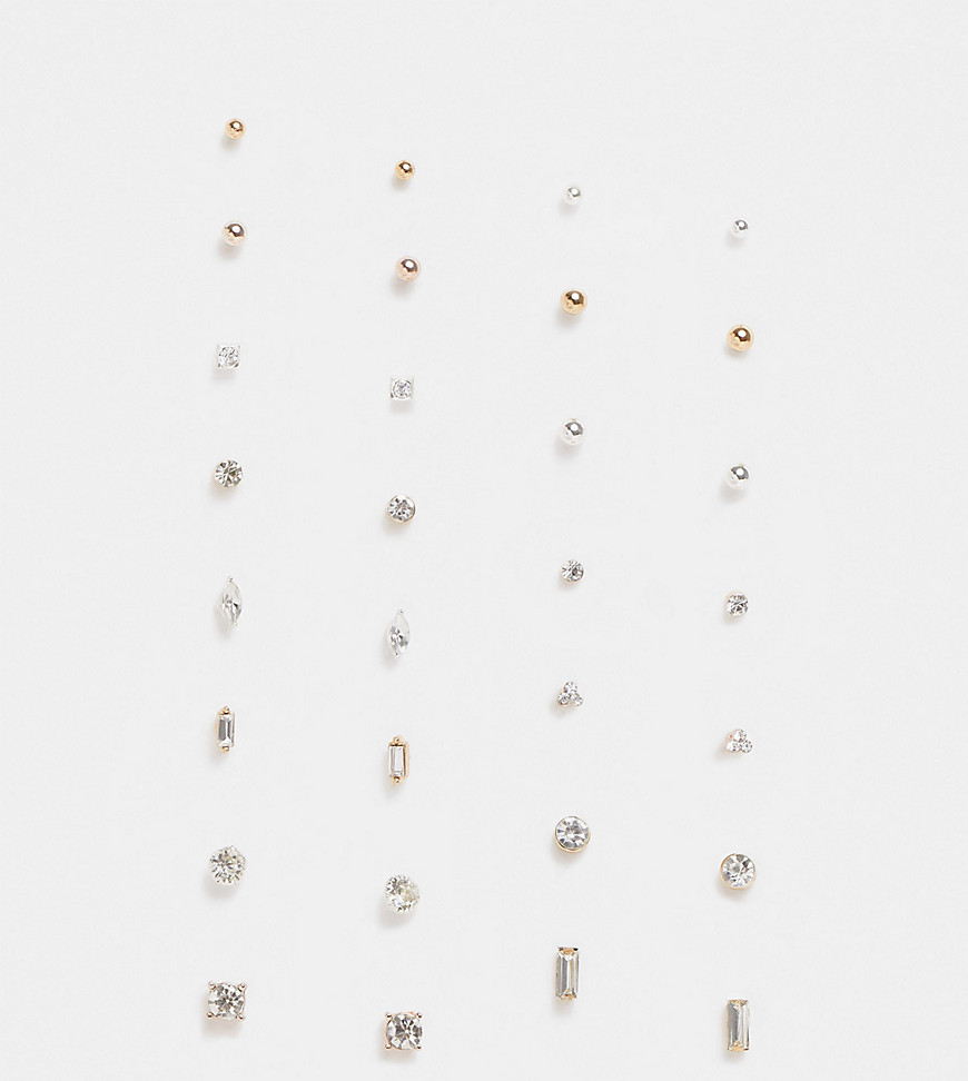 Accessorize - Set van 15 paar mooie oorknopjes van verschillende metalen-Verschillende kleuren