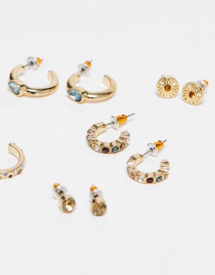 Dochais 7 paar goud zilver oorbellen voor vrouwen hypoallergene chirurgische staal oorbellen set sleeper studs oorbellen platte achterkant 14K goud kleine hoepel huggie oorbellen helix kraakbeen conch