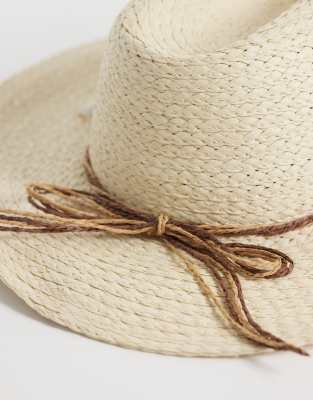 Accessorize Shell Charm Cowboy Hat In White