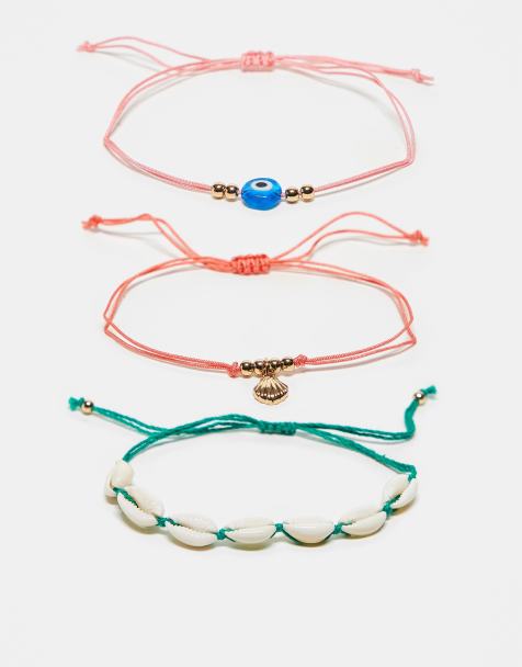 Accessorize shell thread 3 pack anklets in multi - view 1