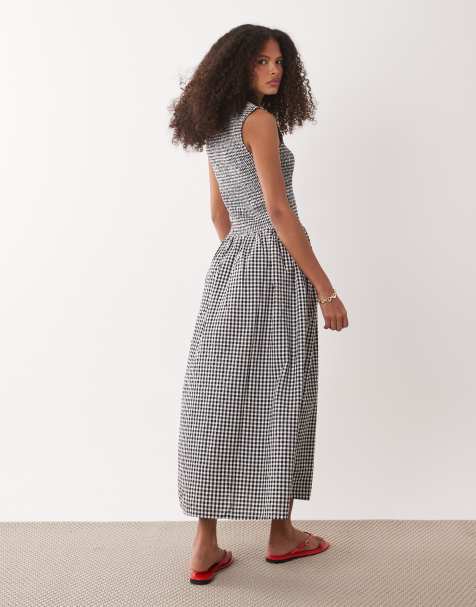 princess polly baby blue dress Winter Blue Gingham main image 1