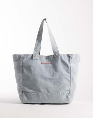 Accessorize - Shopper-Tragetasche in Blau mit Brunch-Details in Jeans-Optik