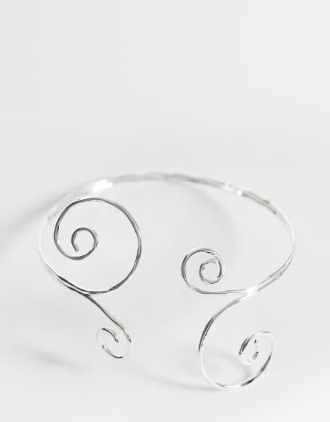 Accessorize – Silverfärgad, spiralformad armring - view 1