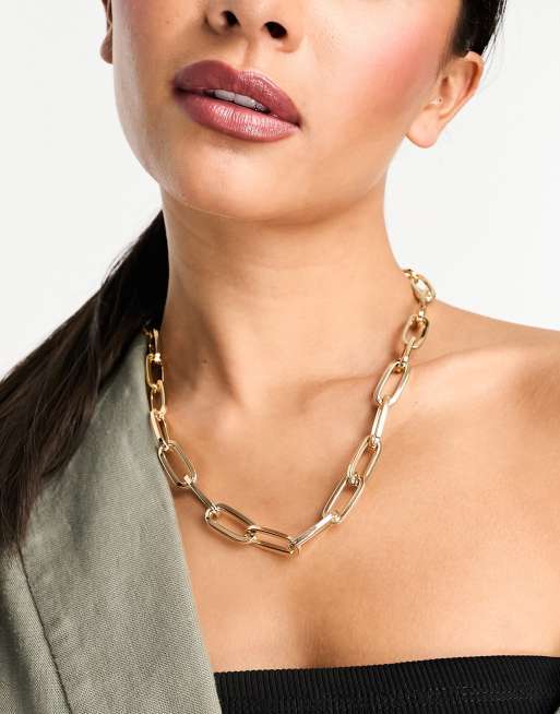 Accessorize simple medium chain necklace in gold ASOS