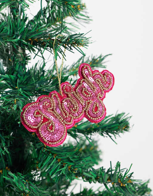 Accessorize sleigh slogan christmas tree decoration, 2 of 3