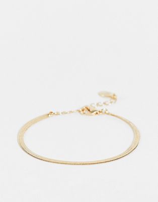 Accessorize slinky chain bracelet in gold