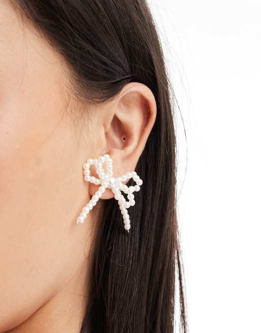 Accessorize - Sløjfe-øreringe med perledesign