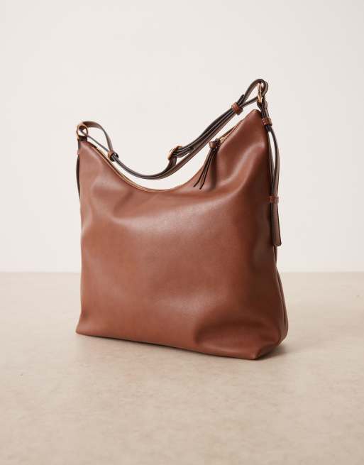 Accessorize slouchy shoulder bag in tan, 4 of 4