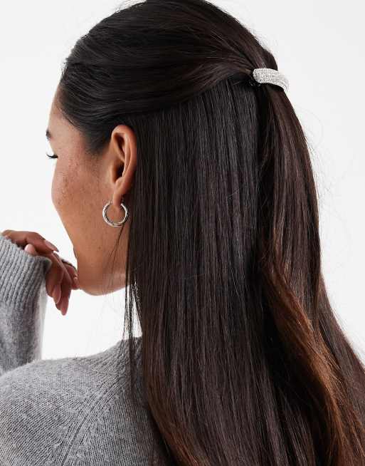 Accessorize - Sølvfarvet hårspænde med rhinsten, 3 af 3