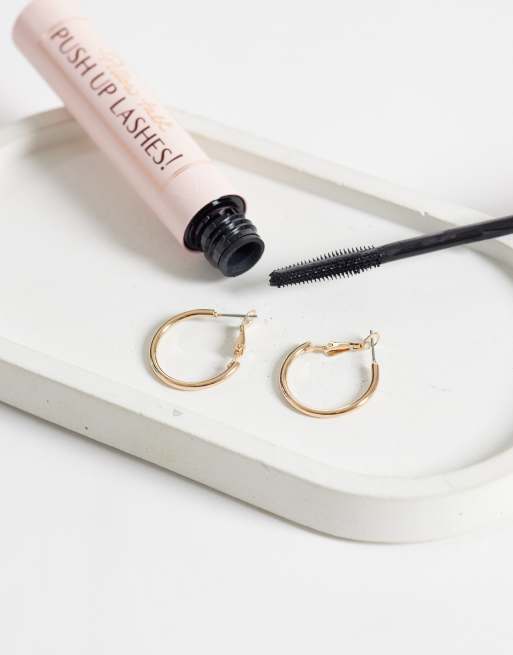 Accessorize small simple hoop earrings in gold, 2 of 4