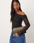 [Accessorize] Accessorize snake print fold over wristlet bag in multi No Size MULTI