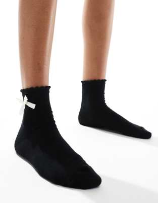 Accessorize - Socken in Schwarz mit Schleife