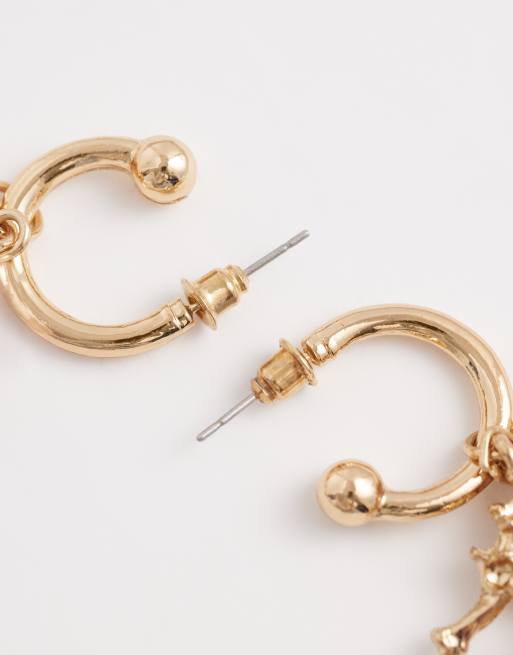 Accessorize - Sophie - Créoles avec breloque hippocampe - Doré, 4 de 4