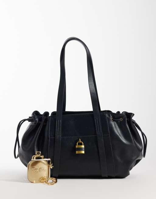 Accessorize - Sort skuldertaske med hængelås, 2 af 4