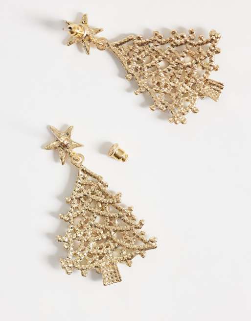 Accessorize sparkle christmas tree earrings in green, 4 of 5