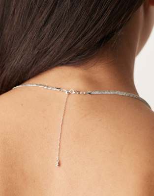 Accessorize Sparkle Omega Chain In Silver