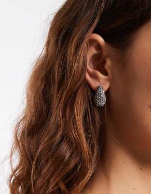 Accessorize Accessorize sparkle tear drop earrings in silver