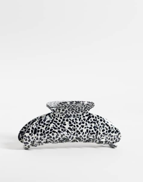 Accessorize speckled hair claw clip in black and white - view 1