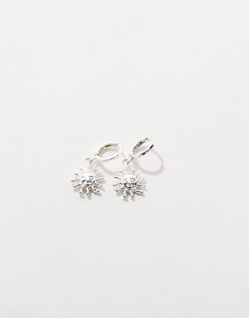 Accessorize sterling silver plated sun drop earrings in silver, 3 of 3