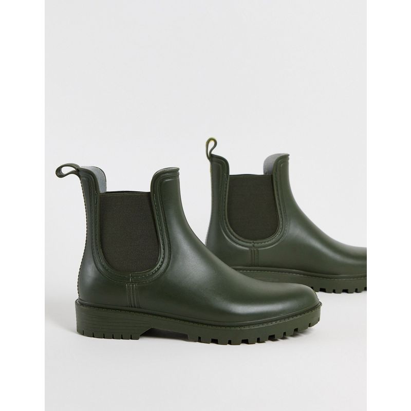 Stivali Scarpe Accessorize - Stivaletti Chelsea per la pioggia oliva opaco