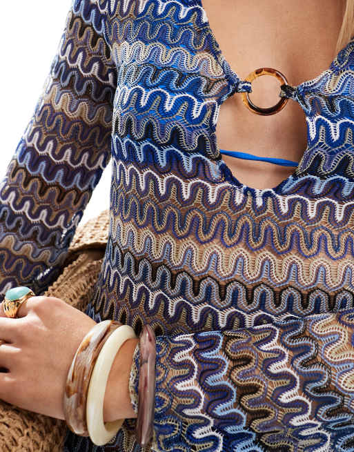 Accessorize - Strandkjole med zigzagprint i mesh , 3 af 4