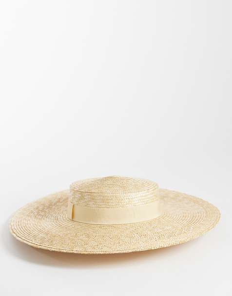 Accessorize straw boater fascinator with ribbon detail in natural - view 1