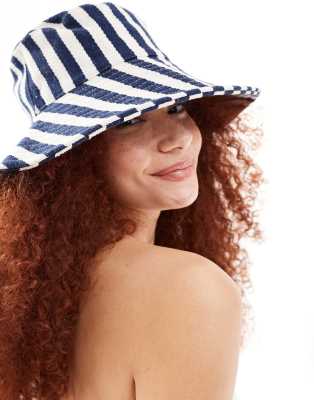 Accessorize Stripe Bucket Hat In Multi