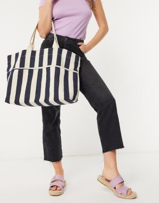 accessorize striped bag