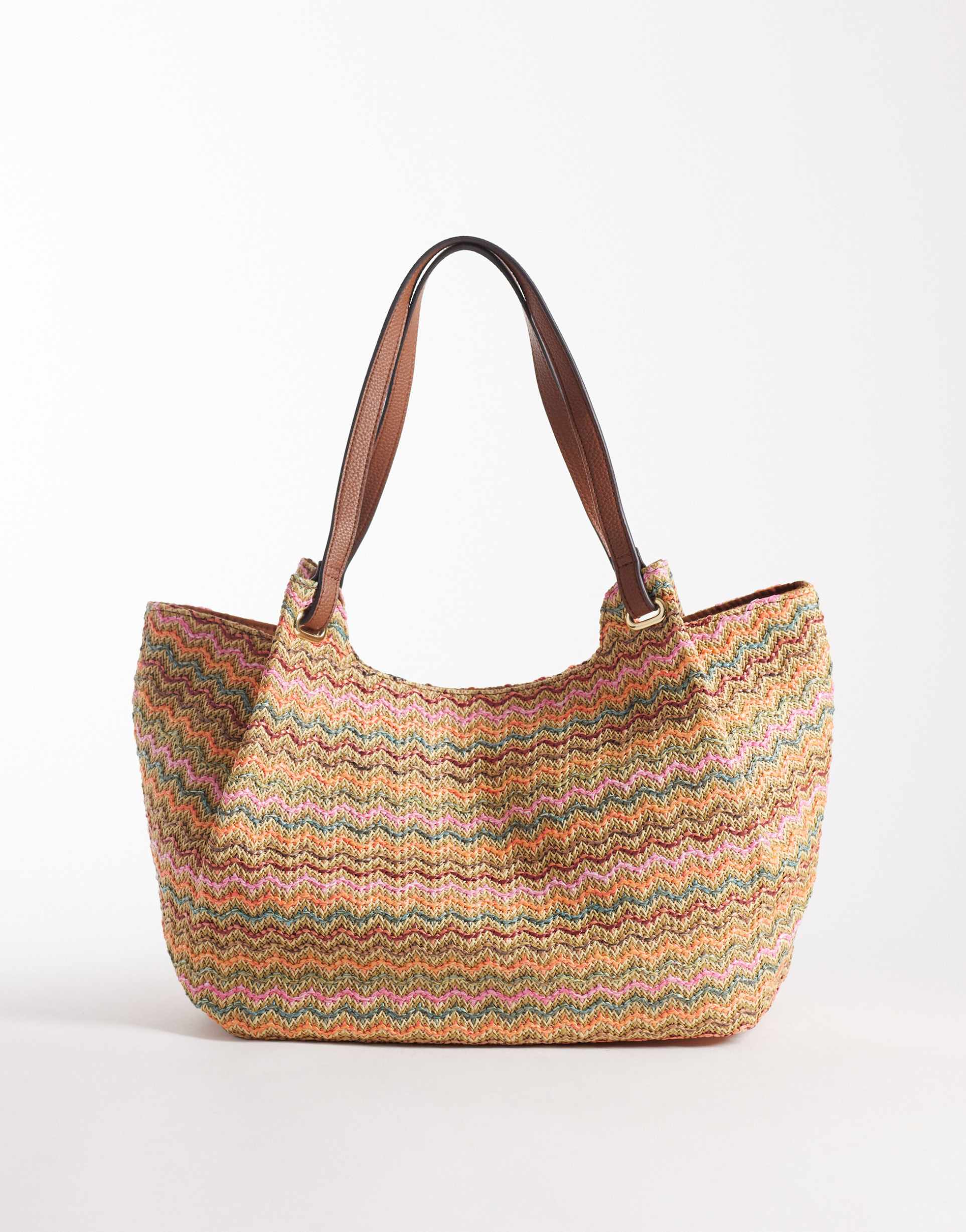 accessorize striped large shoulder bag in multi