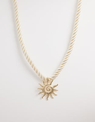 Accessorize Sunshine Twisted Cord Necklace In Gold