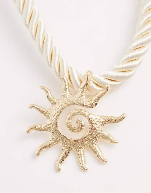 Accessorize sunshine twisted cord necklace in gold, 3 of 4