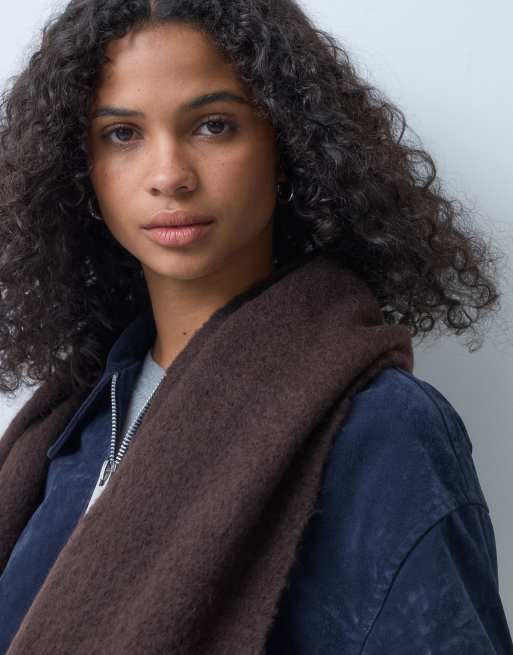 Accessorize super fluffy scarf in chocolate brown, 5 of 5