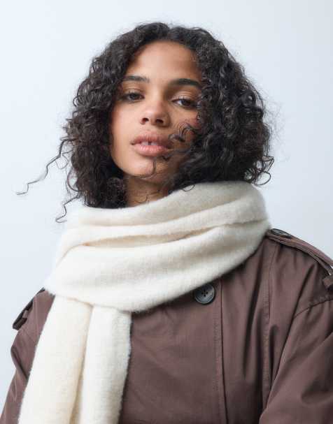 Accessorize super fluffy scarf in cream - view 1
