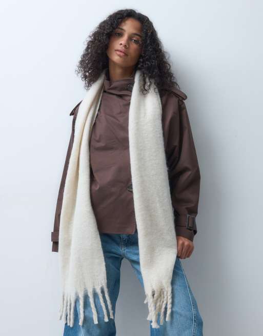 Accessorize super fluffy scarf in cream, 3 of 5